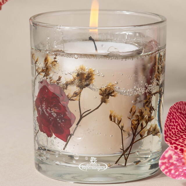 Ароматическая свеча в стакане Win Collection - Орхидея и Лилия 9 см Kaemingk