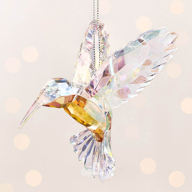 Елочная игрушка Птичка Colibri De Cristal 11 см, подвеска Forest Market