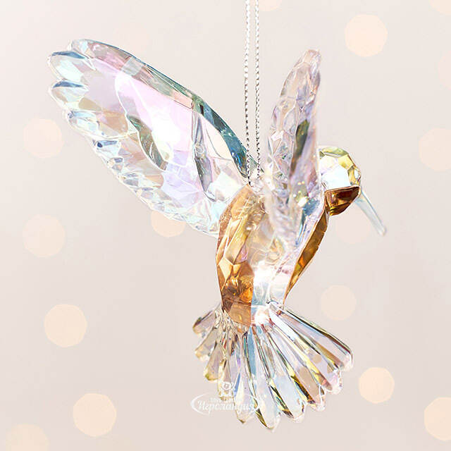 Елочная игрушка Птичка Colibri De Cristal 11 см, подвеска Forest Market