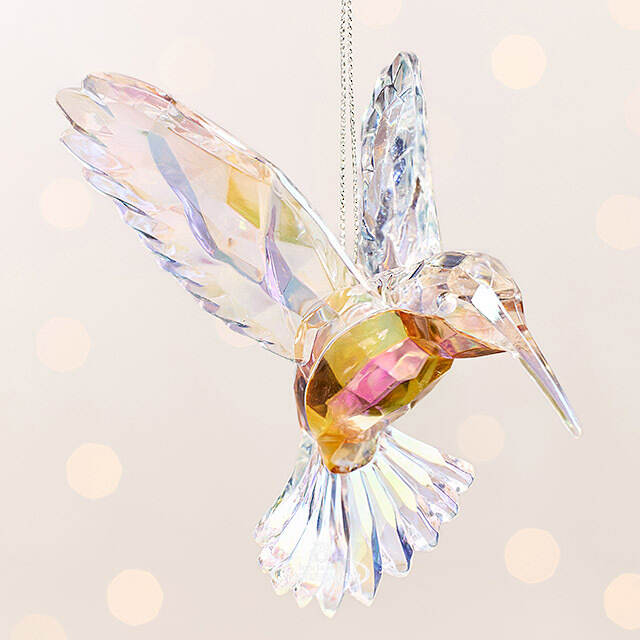 Елочная игрушка Птичка Colibri De Cristal 11 см, подвеска Forest Market