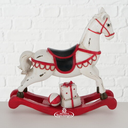 Декоративная фигурка Рождественская Лошадка-качалка 19 см Boltze