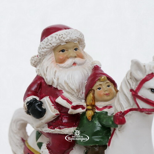 Новогодняя фигурка Санта Клаус и малышка Полли 13 см Boltze