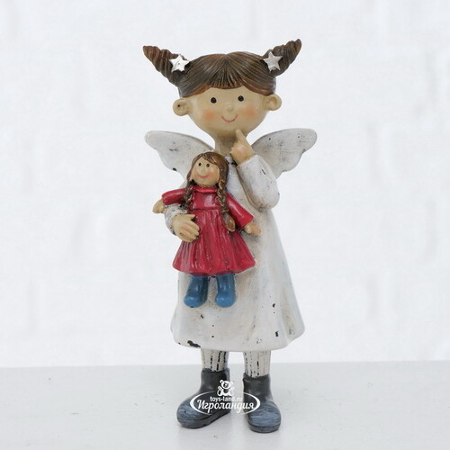 Декоративная фигурка Ангелочек Сюзи с куклой 12 см Boltze