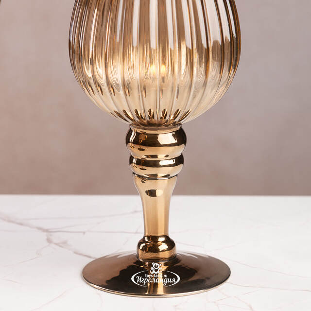 Набор стеклянных подсвечников-бокалов Мельбурн 20-30 см, 3 шт Boltze