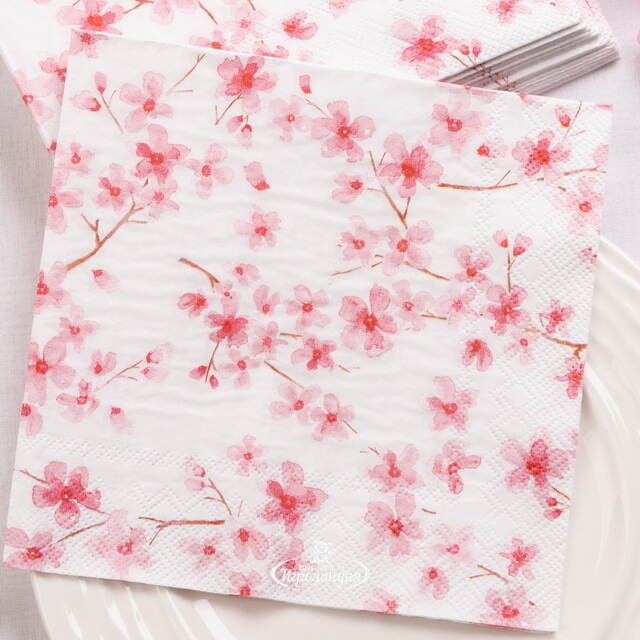 Бумажные салфетки Sakura 17*17 см, 20 шт Boltze (Больтце)