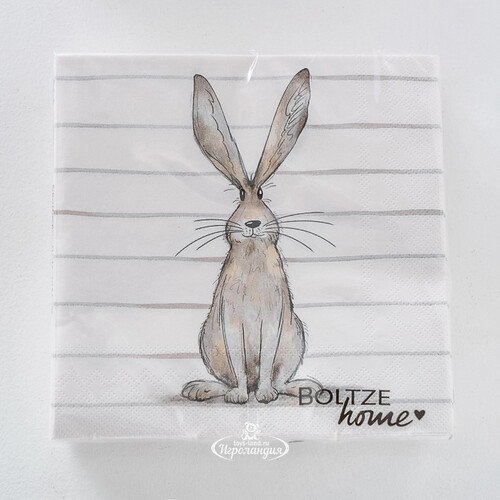 Бумажные салфетки Кролик Брэдли 17*17 см, 20 шт Boltze