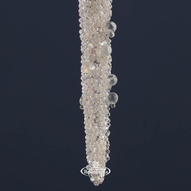 Елочная игрушка Сосулька Roberto di Borone 15 см, подвеска Winter Deco