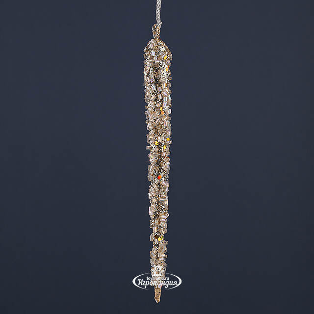 Елочная игрушка Сосулька Frida Barbarosso 16 см, подвеска Winter Deco