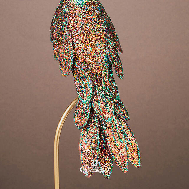 Елочная игрушка Попугай Эбру 30 см, клипса Winter Deco