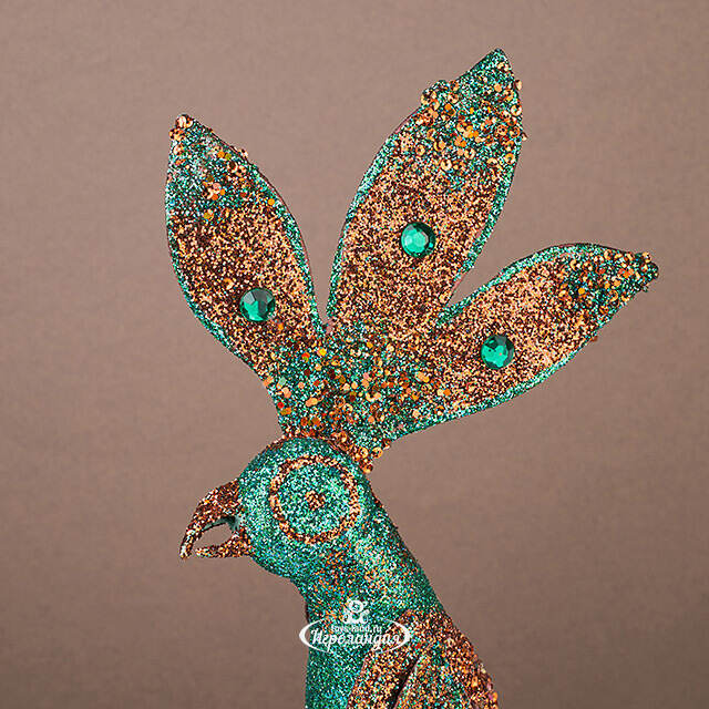 Елочная игрушка Попугай Эбру 30 см, клипса Winter Deco