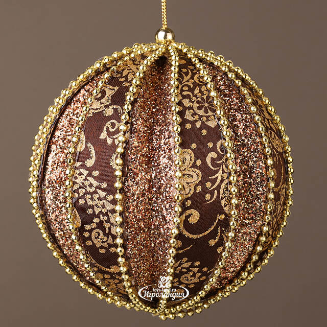 Винтажный елочный шар Антония Прима Браун 10 см Winter Deco