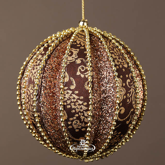 Винтажный елочный шар Антония Прима Браун 10 см Winter Deco