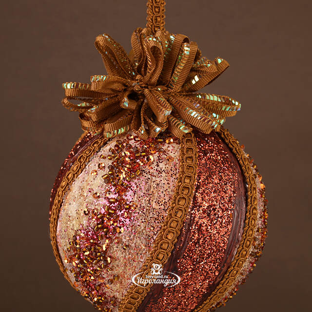 Винтажный елочный шар Палеогея: Allusio 15 см Winter Deco