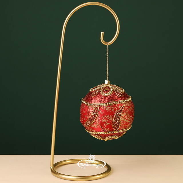 Винтажный елочный шар Аквитания 10 см бургунди Winter Deco