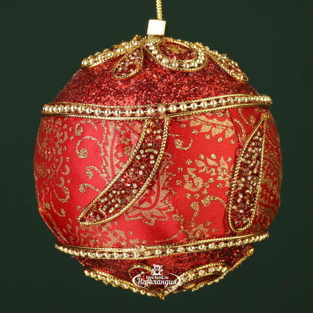 Винтажный елочный шар Аквитания 10 см бургунди Winter Deco