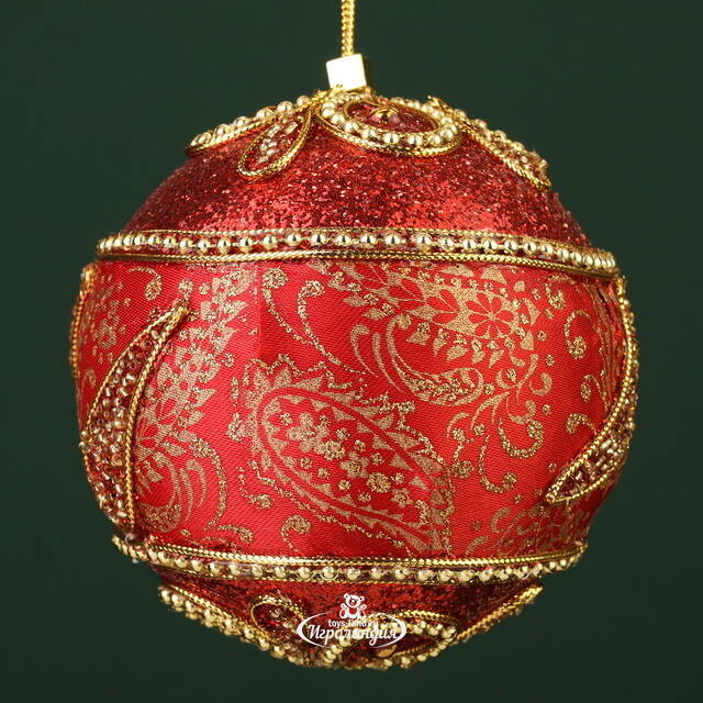 Винтажный елочный шар Аквитания 10 см бургунди Winter Deco