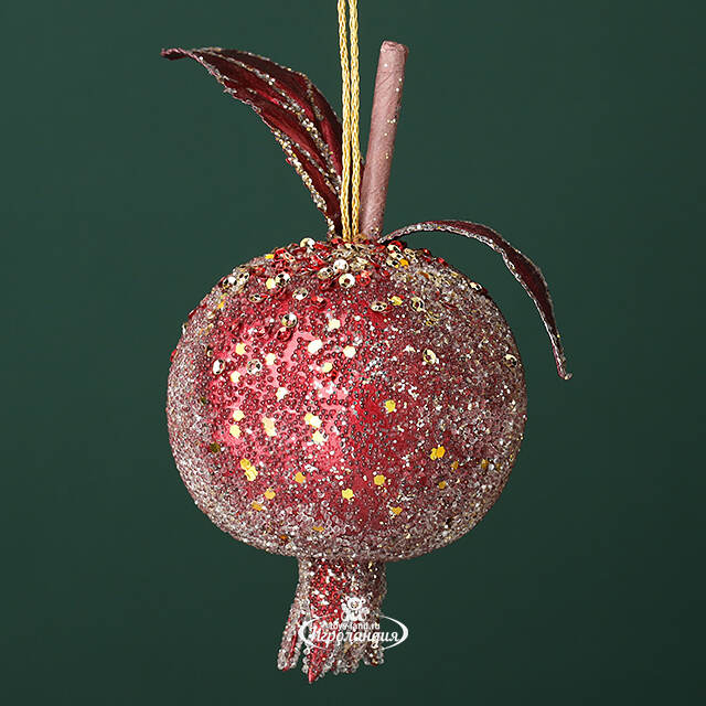 Винтажный елочный шар Гранат Лебрен 13 см Winter Deco