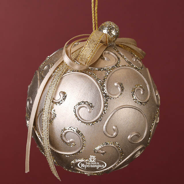 Винтажный елочный шар Прием Франсуазы 10 см серебряный Winter Deco
