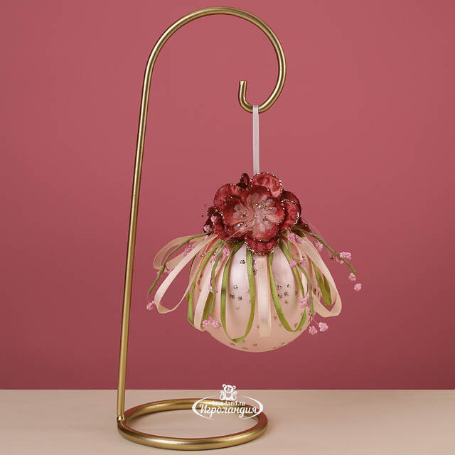 Винтажный елочный шар Матинэ в Валлонии 10 см розовый Winter Deco