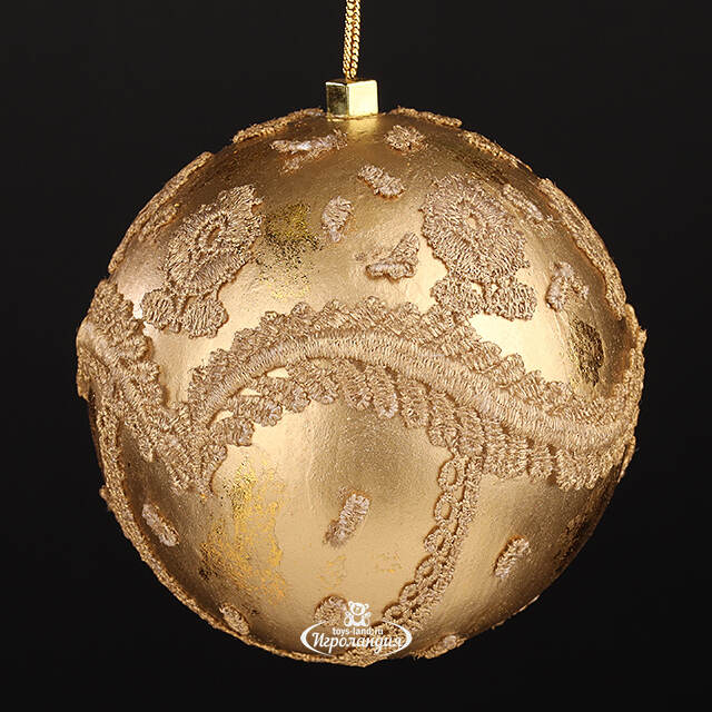 Винтажный елочный шар Золото Саразена 10 см Winter Deco