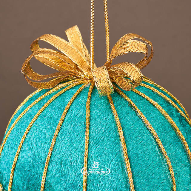 Винтажный елочный шар Адажио Веймара 11 см бирюзовый Winter Deco