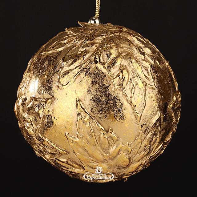 Винтажный елочный шар Aleatoric 10 см золотой Winter Deco