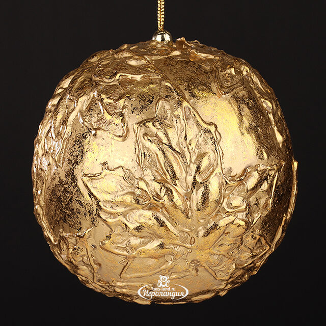 Винтажный елочный шар Aleatoric 10 см золотой Winter Deco