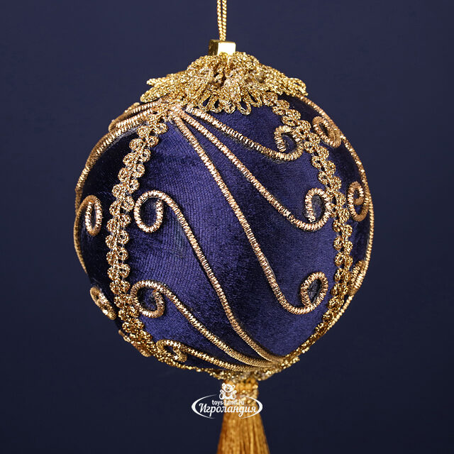 Винтажный елочный шар Sapphire Charm 10 см Winter Deco