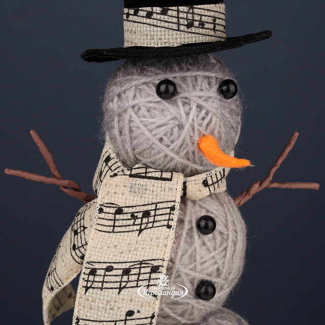 Елочная игрушка Снеговик Фидель 24 см, подвеска Winter Deco