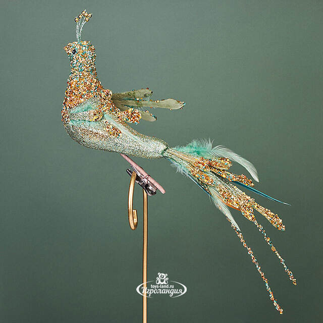 Елочная игрушка Павлин Дуоль: Лес Саксен 17 см, клипса Winter Deco