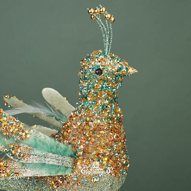 Елочная игрушка Павлин Дуоль: Лес Саксен 17 см, клипса Winter Deco