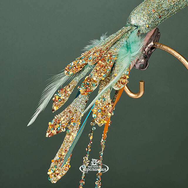 Елочная игрушка Павлин Дуоль: Лес Саксен 17 см, клипса Winter Deco