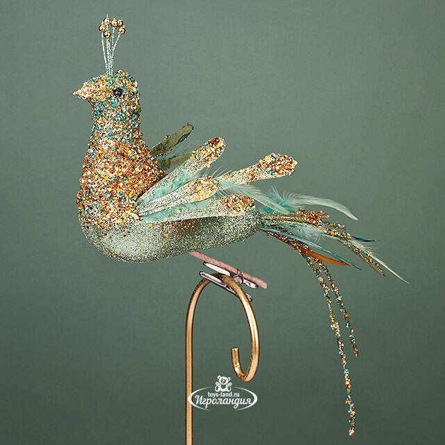 Елочная игрушка Павлин Дуоль: Лес Саксен 17 см, клипса Winter Deco