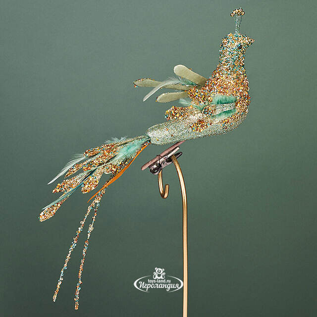 Елочная игрушка Павлин Дуоль: Лес Саксен 17 см, клипса Winter Deco