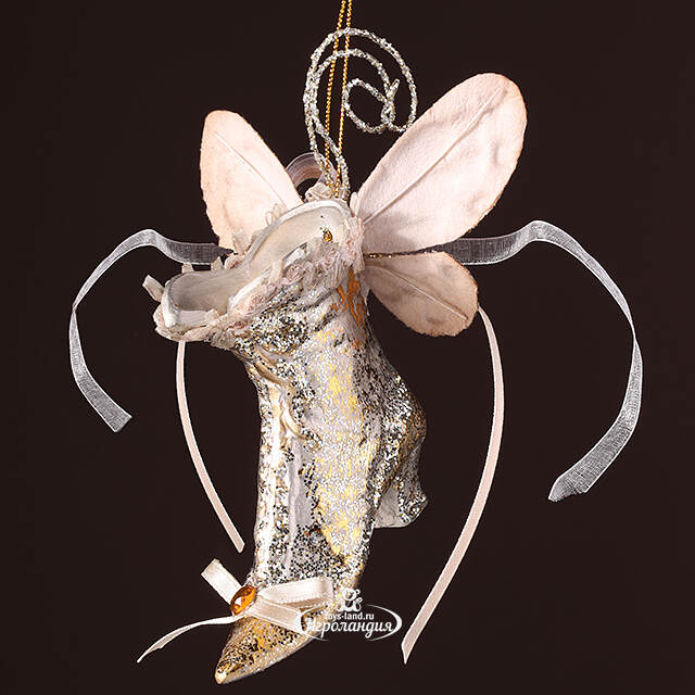 Елочная игрушка Сапожок Маркизы Кольбер - Pushkin Polonaise 14 см, подвеска Winter Deco