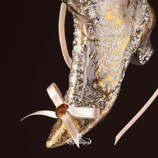 Елочная игрушка Сапожок Маркизы Кольбер - Pushkin Polonaise 14 см, подвеска Winter Deco