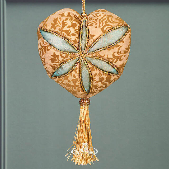 Винтажная елочная игрушка Сердце Юга 18 см, подвеска Winter Deco