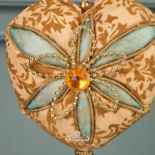 Винтажная елочная игрушка Сердце Юга 18 см, подвеска Winter Deco