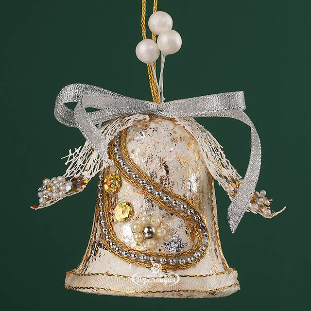 Елочная игрушка Колокольчик Рондо - Миниатюра Шамбоньера 15 см, подвеска Winter Deco