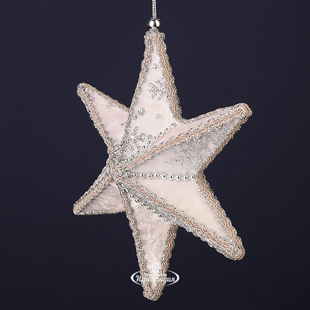 Елочная игрушка Звезда Лорда Байрона 15 см серебряная, подвеска Winter Deco