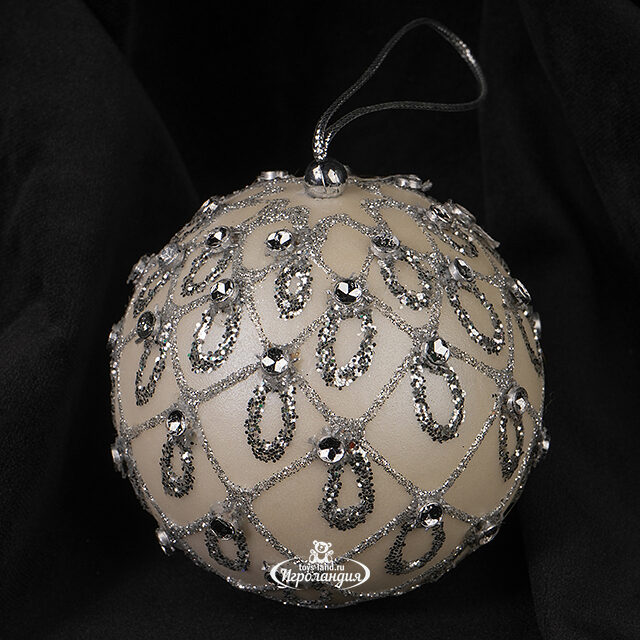 Набор елочных шаров Dynasty Hanchao 9 см жемчужный, 6 шт Winter Deco