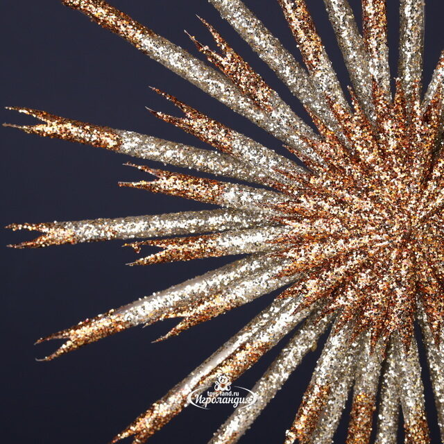 Елочная игрушка Снежинка - Girolamo Sixtus 25 см бронзовая, подвеска Winter Deco