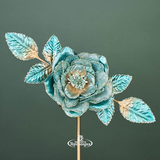 Искусственная роза Эмилье 18 см, клипса Winter Deco