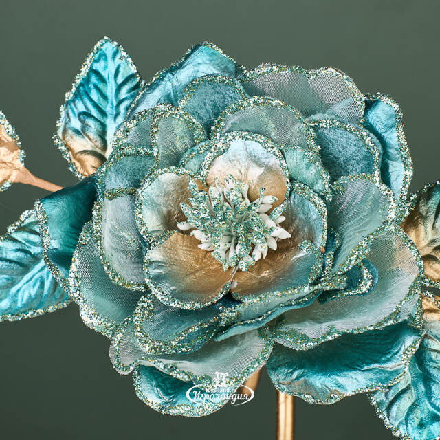 Искусственная роза Эмилье 18 см, клипса Winter Deco