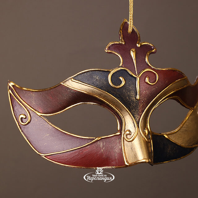 Елочная игрушка Маска Жаккарда Бергамо 18 см, подвеска Winter Deco