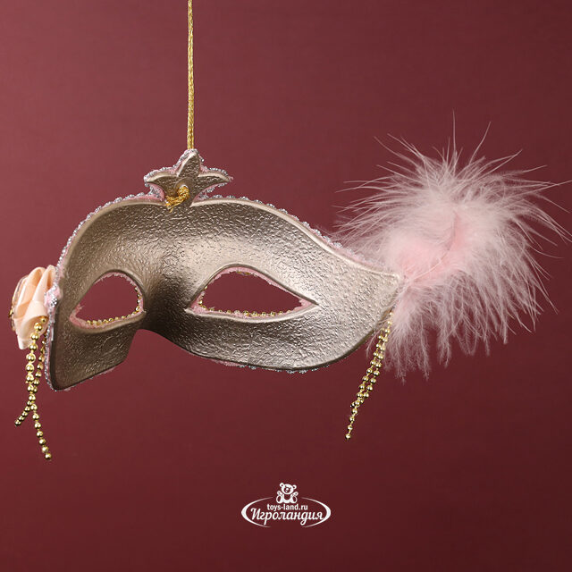 Елочная игрушка Маска Герцогини Витторе 23 см, подвеска Winter Deco