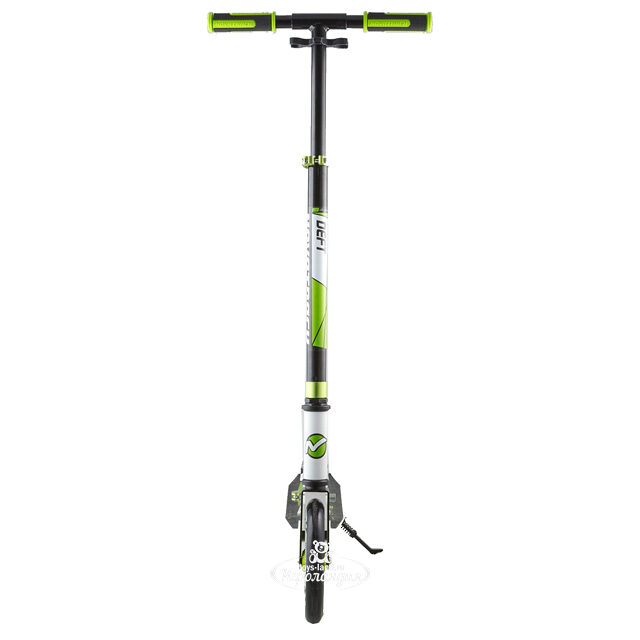 Самокат Novatrack Deft, колеса 200 мм, амортизатор, белый с зеленым, до 100 кг Novatrack (Новатрэк)