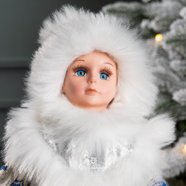 Игрушка под елку Снегурочка 35 см, в синей шубке Serpantin