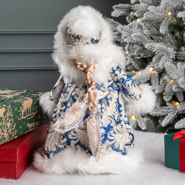 Игрушка под елку Снегурочка 35 см, в синей шубке Serpantin