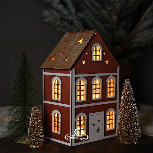 Домик с подсветкой Стокгольм 26 см Christmas Apple
